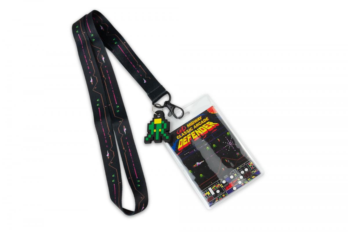 Midway Arcade Games Lanyard w/ ID Holder & Charm - Defender picture