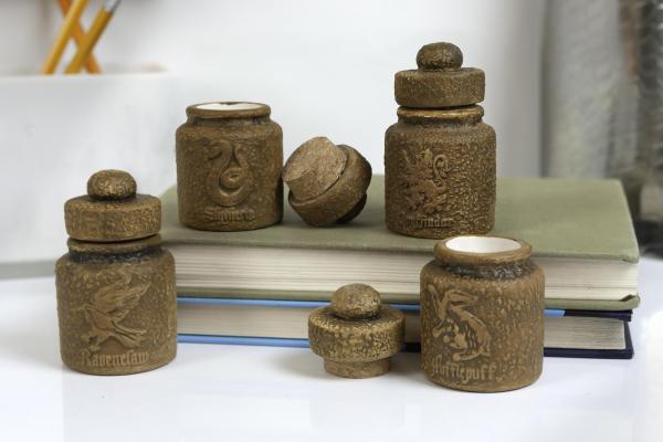 Harry Potter Hogwarts Houses Ceramic Storage Jars - Set of 4 picture