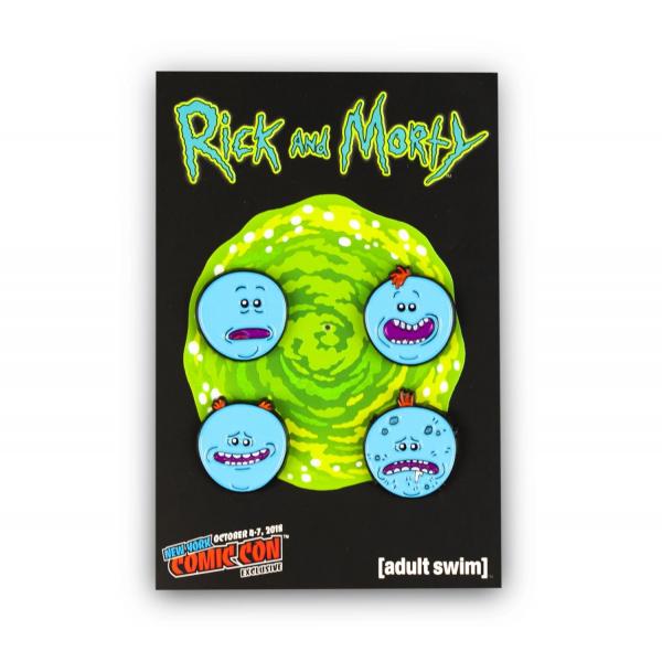 Rick and Morty Meeseeks Exclusive Enamel Pin 4-Pack