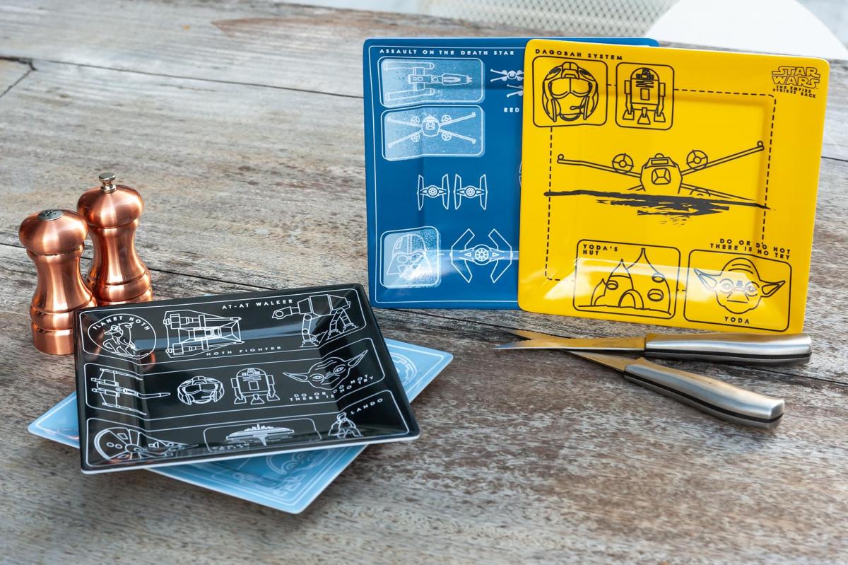 Star Wars Vehicle Blueprints 8" Melamine Plate Set, 4-Pack picture