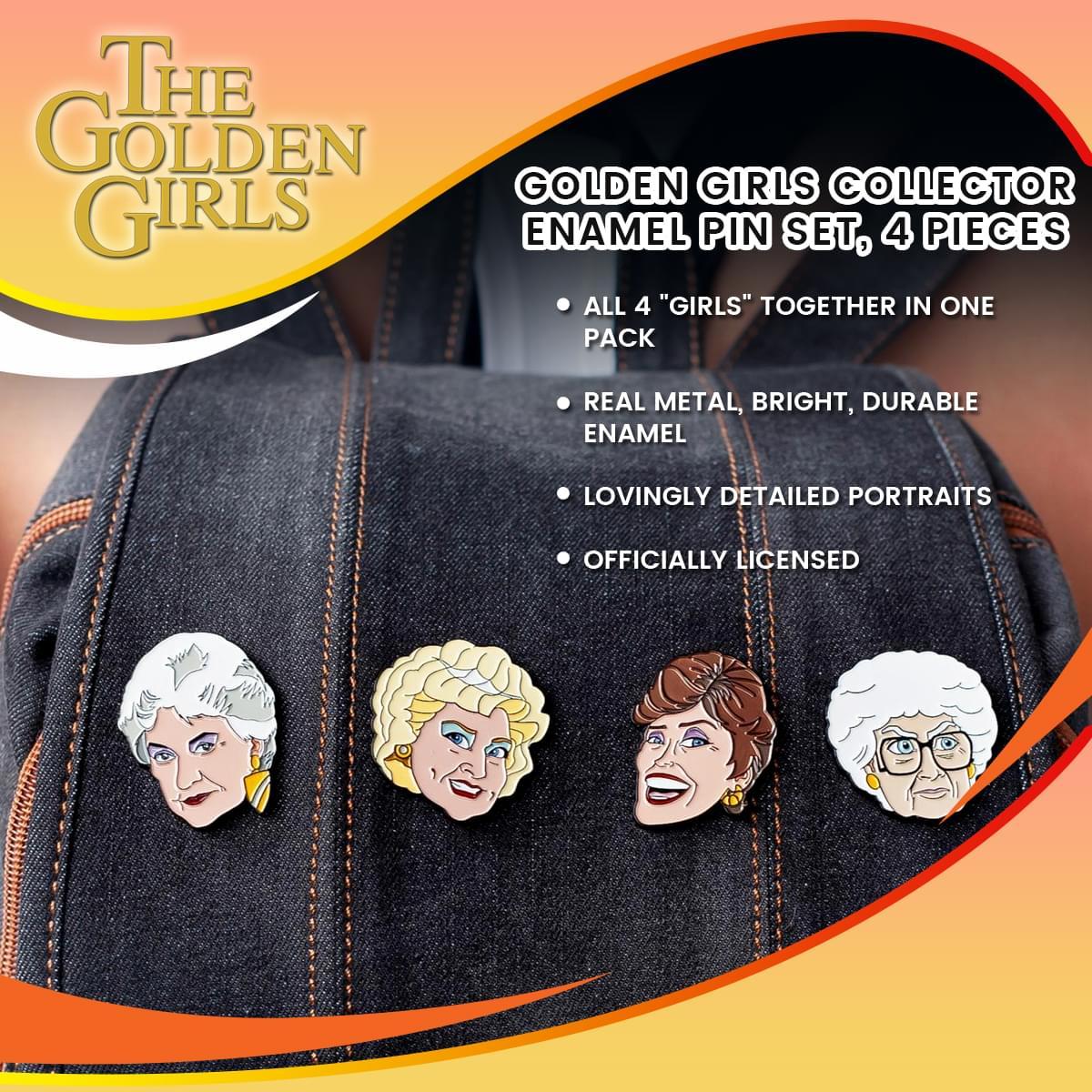 Golden Girls 4-Piece Enamel Collector Pin Set picture