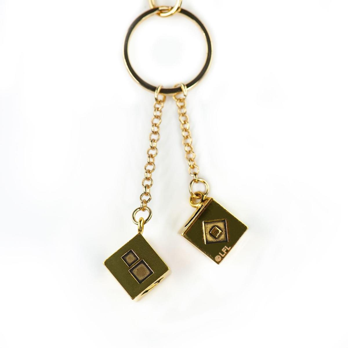 Han Solo Gold Plated Dice Keychain picture