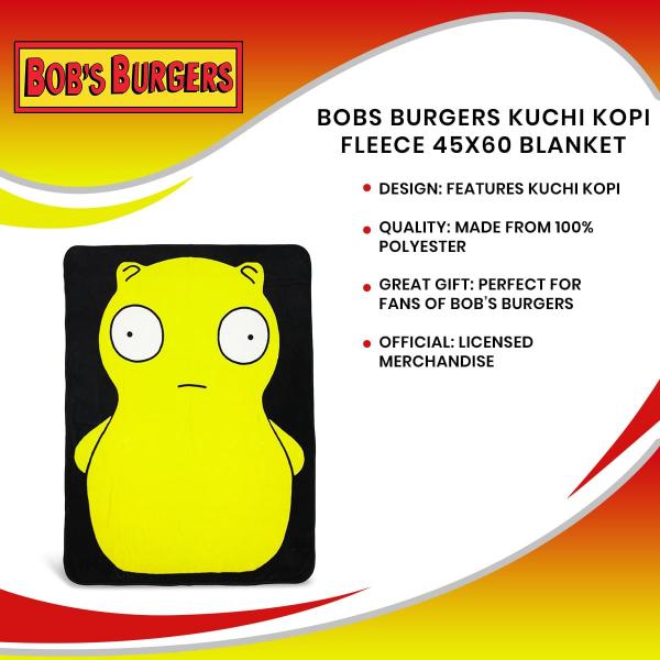 Bobs Burgers Kuchi Kopi Fleece 45x60 Blanket picture
