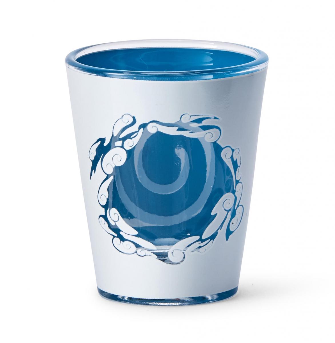 Naruto Shippuden Blue Cloud Spiral 2oz Shot Glass picture