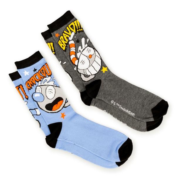 Cuphead Adult Crew Sock 2-Pack - Bravo/ Knockout picture
