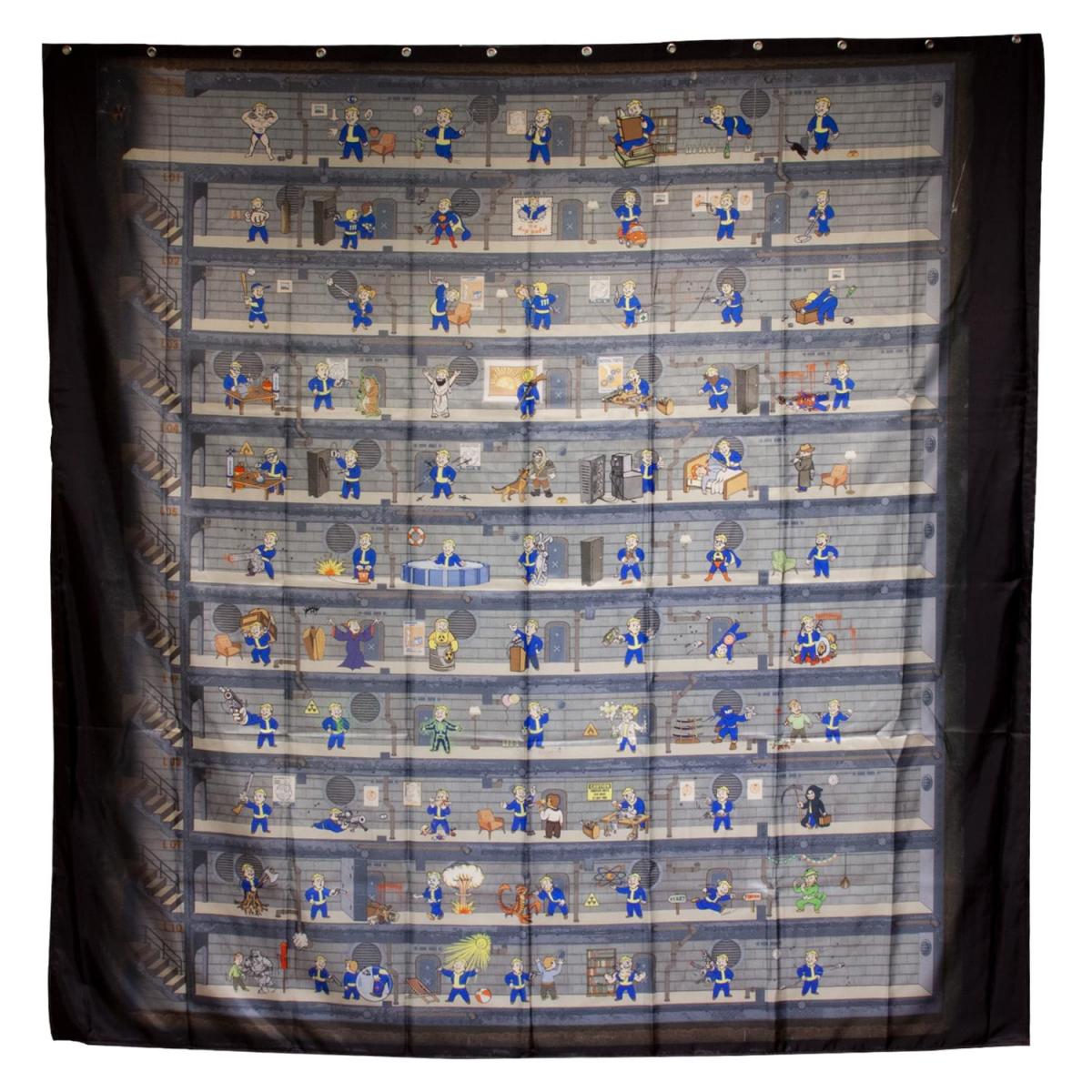 Fallout Perks Plastic Shower Curtain picture