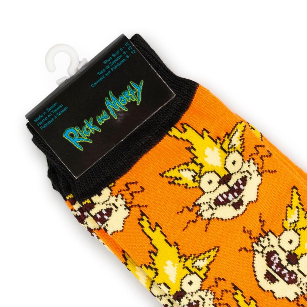 Rick and Morty OSFM Crew Socks, 1 Pair, Squanchy The Cat picture