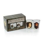 Outlander Jamie and Claire Fraser Shot Glass 2-Pack