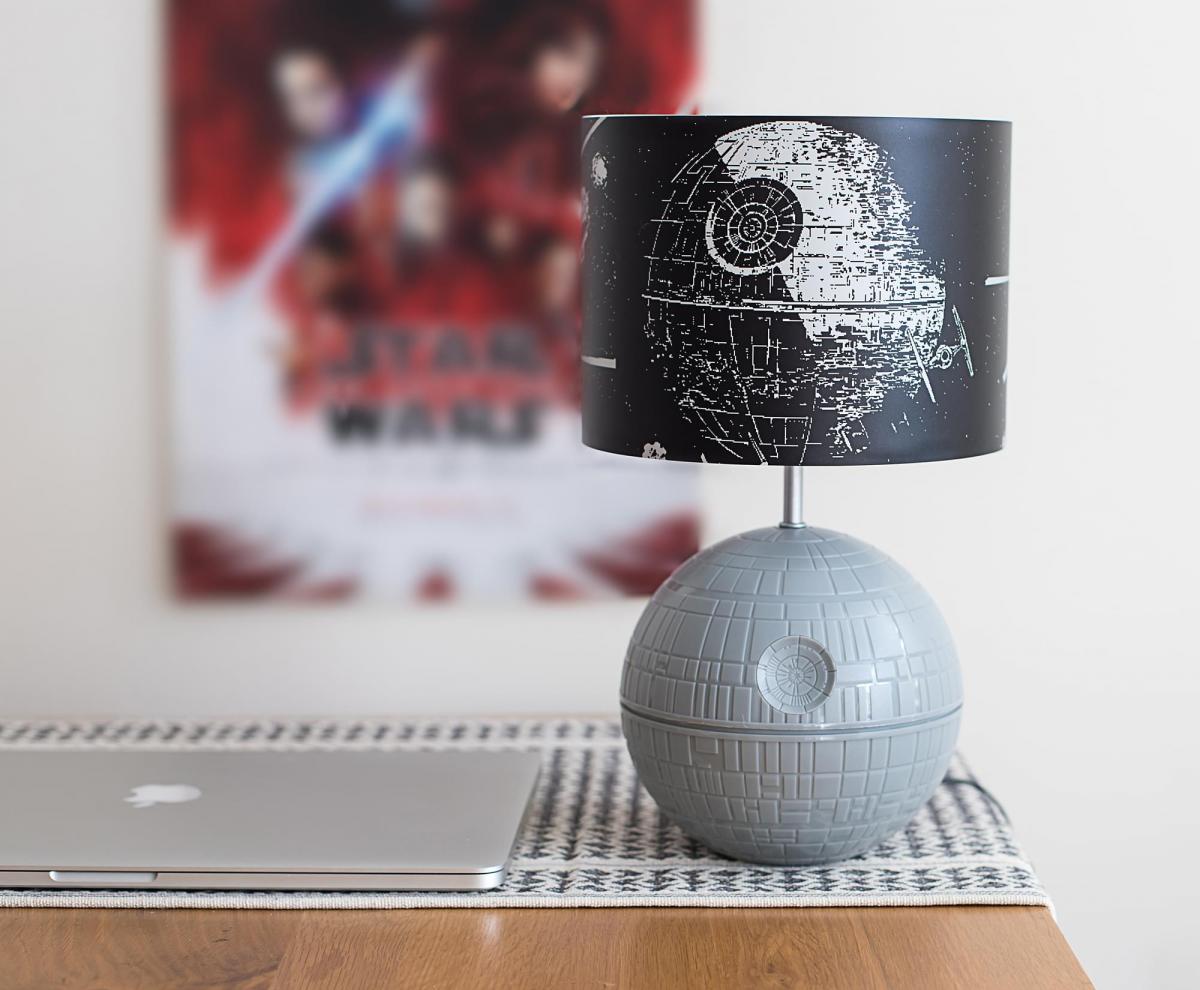 Star Wars 3D Death Star LED Desk Lamp w/ Printed Shade picture
