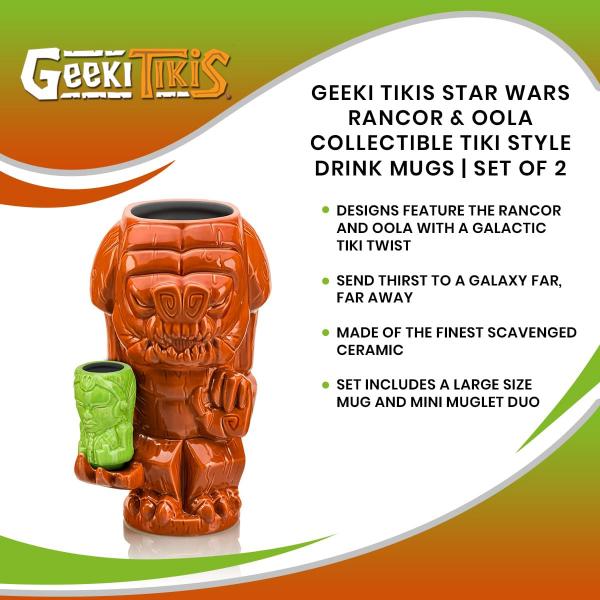 Star Wars Rancor 45oz Geeki Tiki w/ Oola Mini Muglet picture