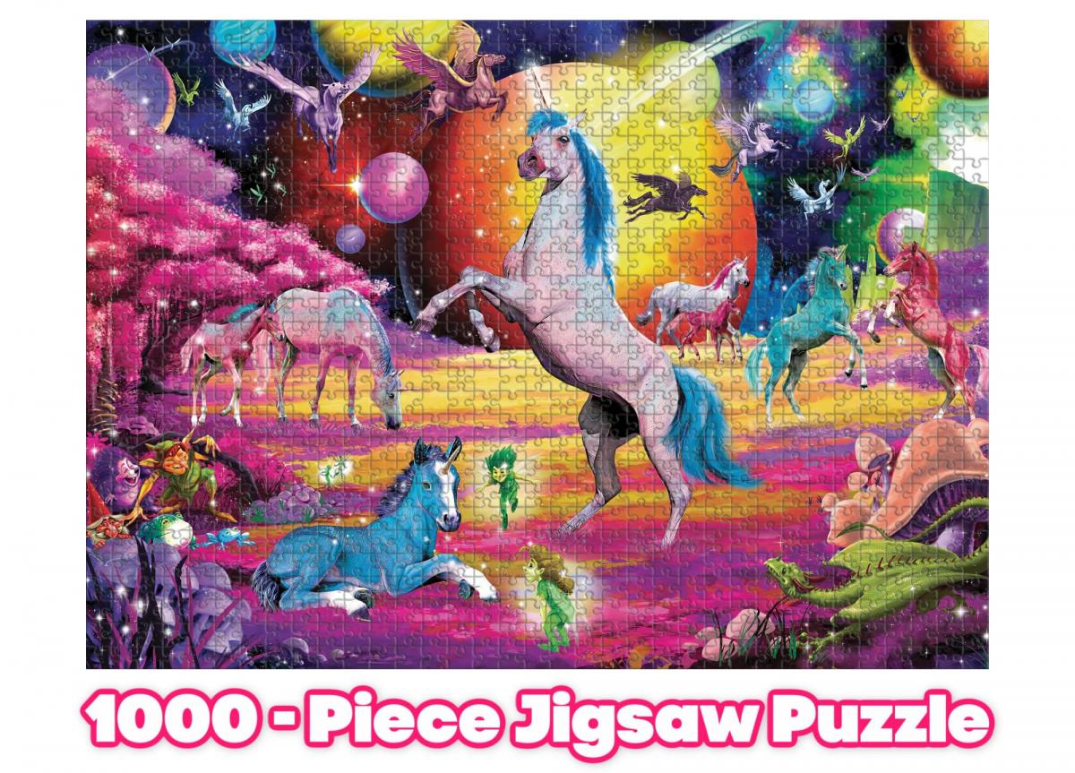 Universe of Unicorns Rainbow Fantasy Puzzle | 1000 Piece Jigsaw Puzzle picture