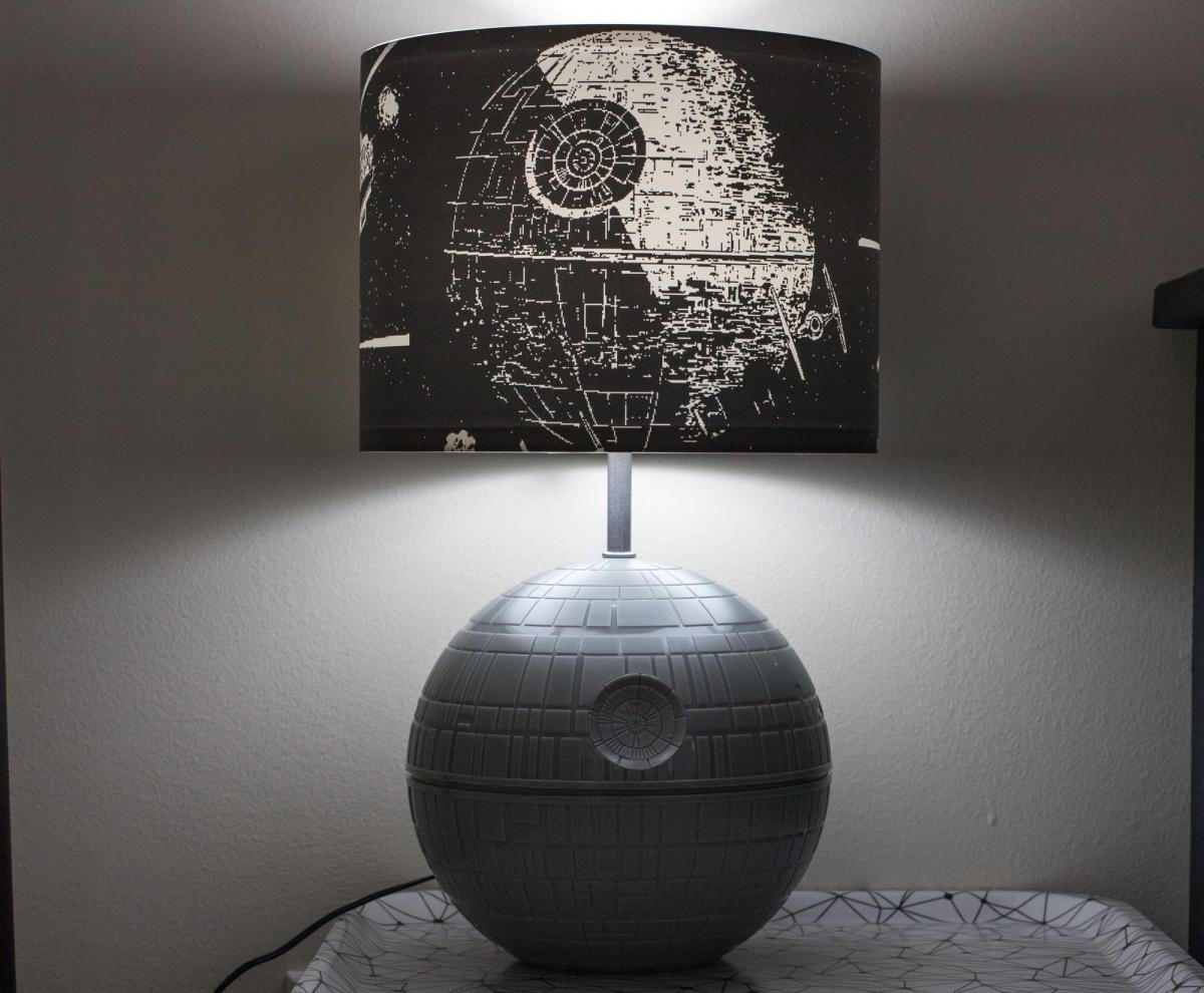 Star Wars 3D Death Star LED Desk Lamp w/ Printed Shade picture