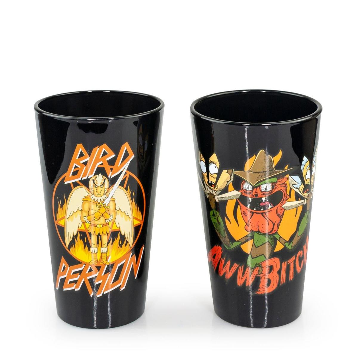 Rick and Morty Scary Terry & Bird Person Pint Glass 2-Pack picture