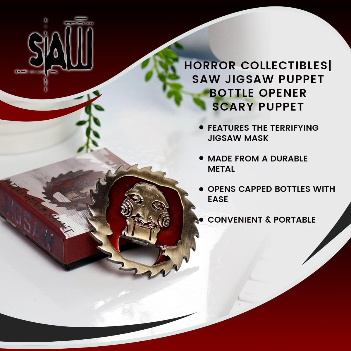 Saw Jigsaw Puppet Bottle Opener picture