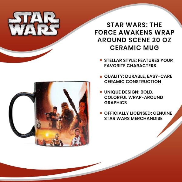 Star Wars: Force Awakens Wrap Around Scene 20oz Ceramic Mug picture