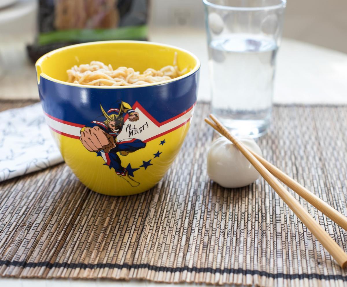 My Hero Academia All Might Dinnerware Set | 16-Ounce Ramen Bowl and Chopsticks picture