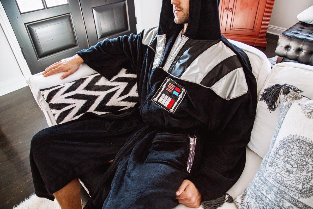 Star Wars Darth Vader Uniform Hooded Bathrobe For Adults | Big And Tall XXL picture