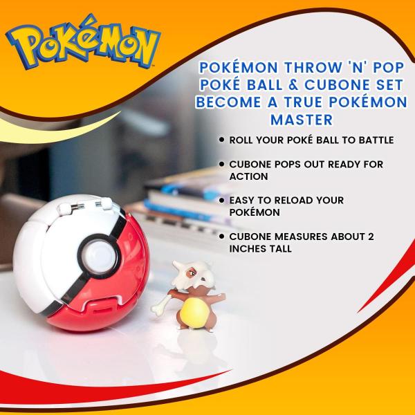 Pokémon Throw 'N' Pop Poké Ball - Cubone Figure w/ Poke Ball picture