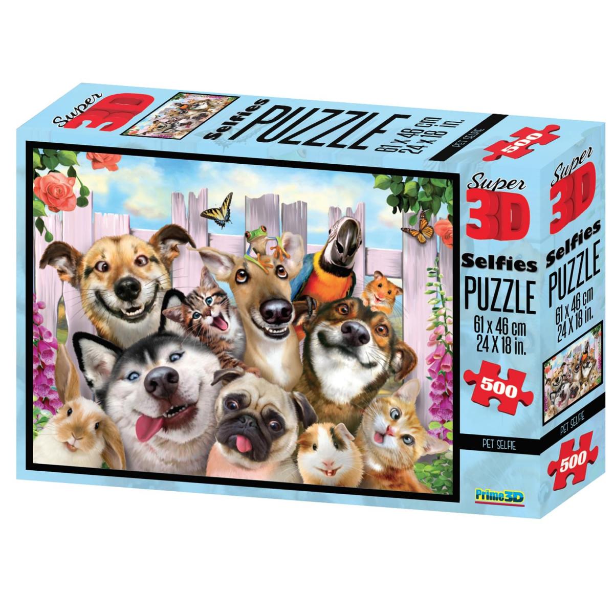 Howard Robinson Pet Selfie 500 Piece 3D Jigsaw Puzzle picture