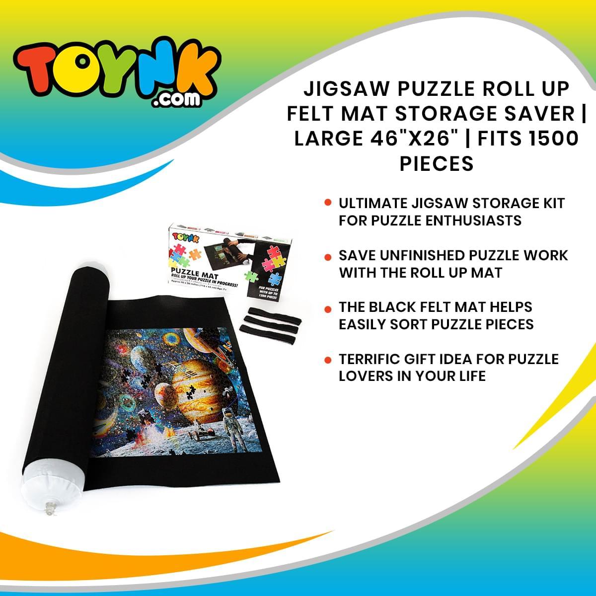 Roll Up 46x26 Inch Felt Jigsaw Puzzle Mat | Fits 1500 Pieces picture