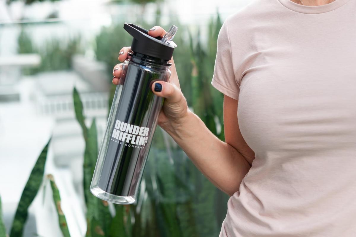 The Office Dunder Mifflin 20oz Plastic Water Bottle w/ Lid picture