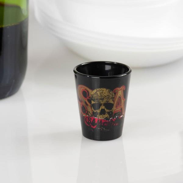 Sons of Anarchy 1.5oz Foil Print Logo Shot Glass 4 Pack picture