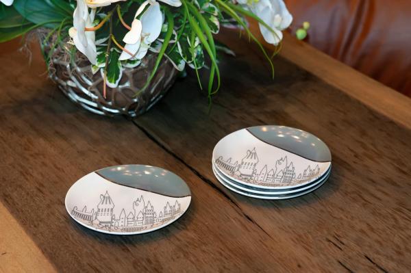 Harry Potter Hogwarts Small Ceramic Plates | Set of 4 picture