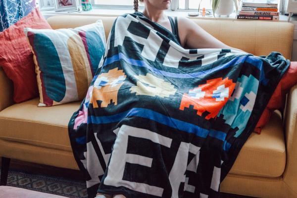 Pac-Man Game Over 45 x 60 Inch Fleece Throw Blanket picture
