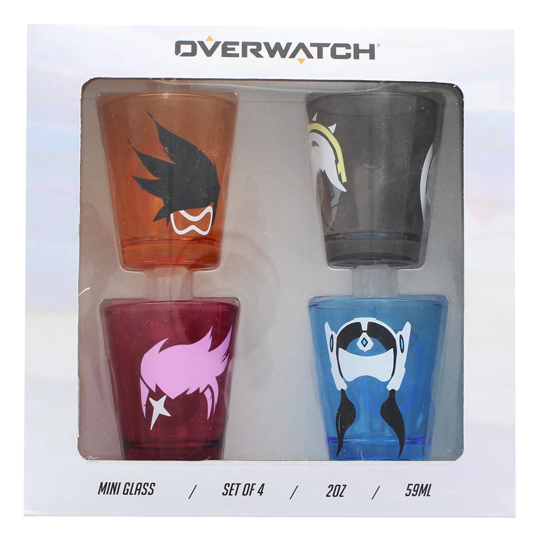 Overwatch Character Shot Glass 4-Pack, Color picture