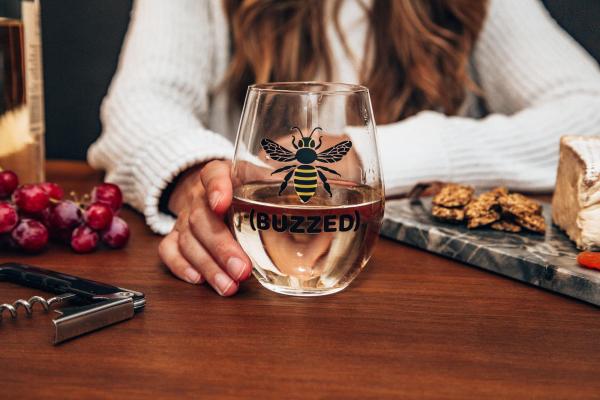 Buzzed 20 oz. Stemless Wine Glass picture