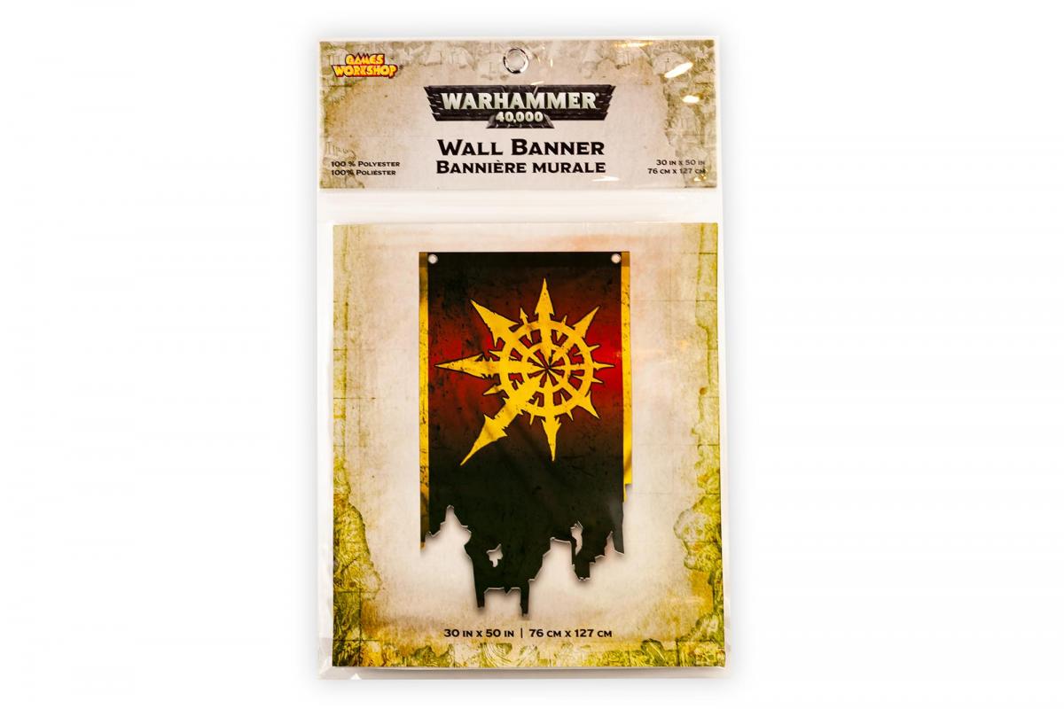 Warhammer 40K Chaos Logo 50x30 Inch Wall Banner picture