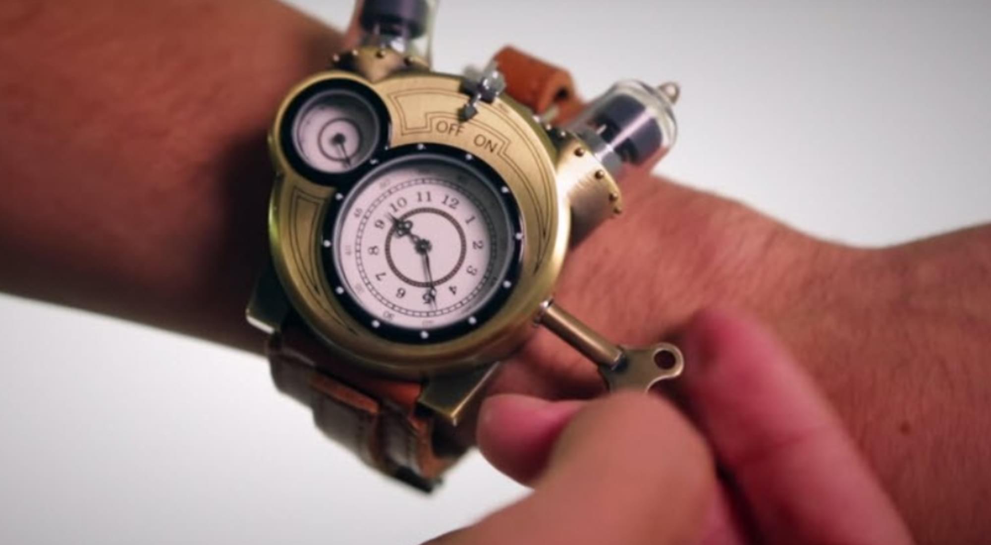 Steampunk Styled Tesla Analog Watch picture