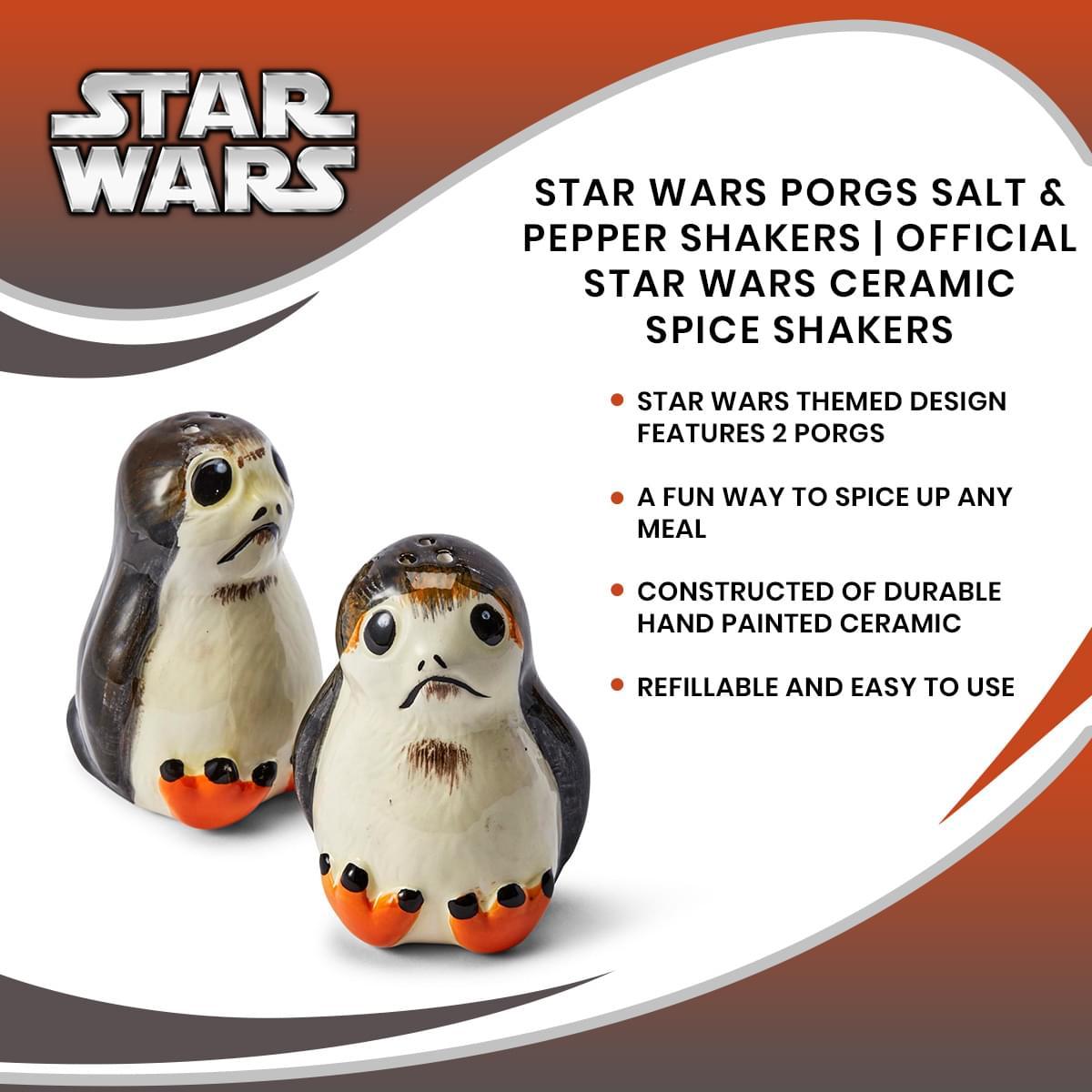 Star Wars Porgs Ceramic Salt & Pepper Shaker Set picture