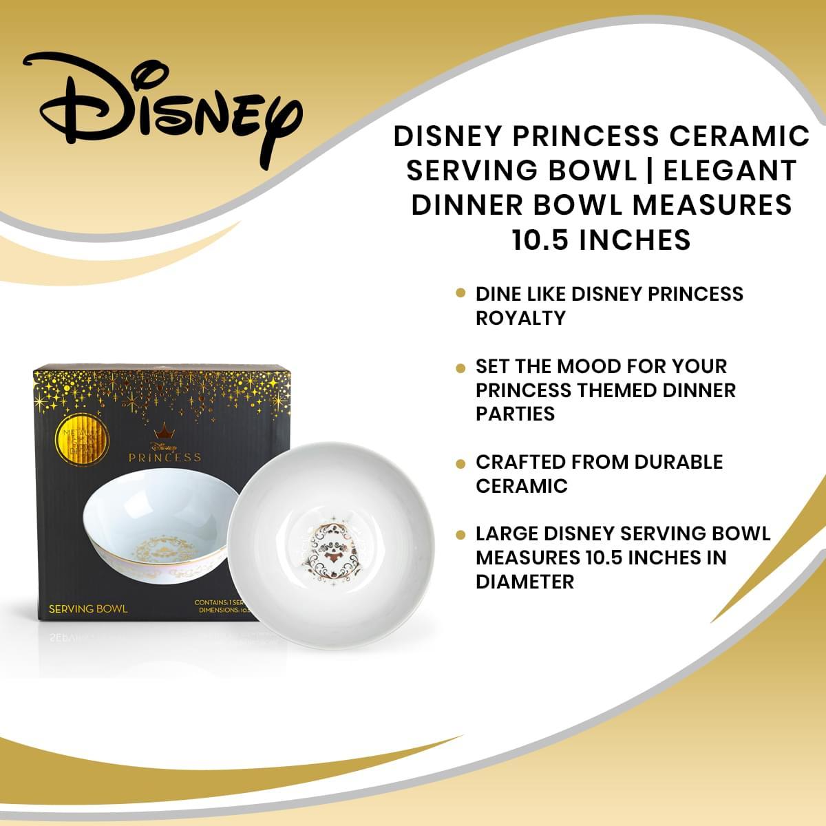 Disney Princess 10.5 Inch Ceramic Serving Bowl picture
