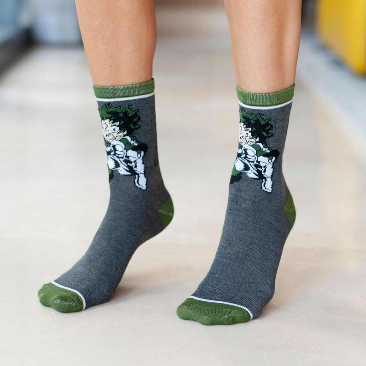 My Hero Academia Deku Adult Crew Socks picture