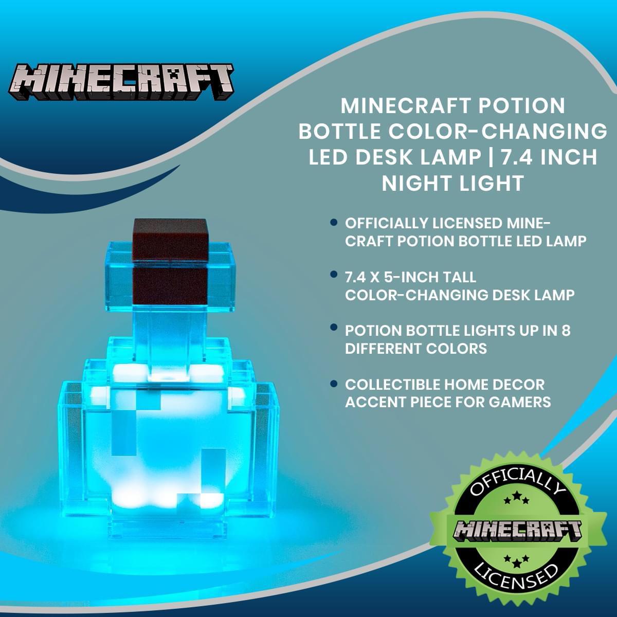 Minecraft Potion Bottle 7.4 Inch Color-Changing LED Lamp picture