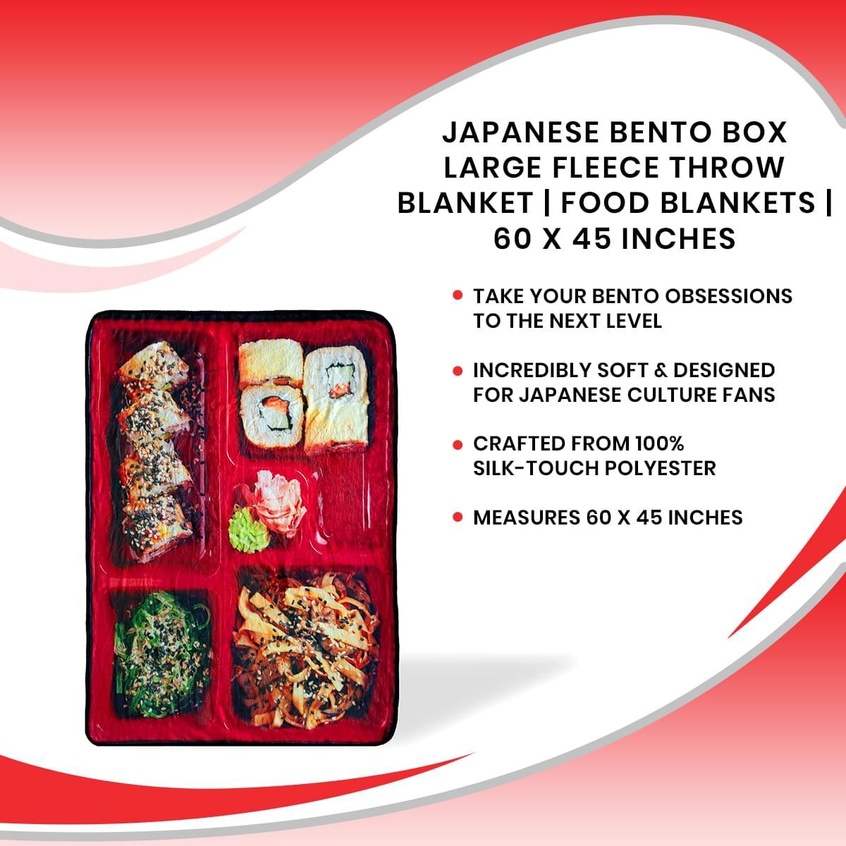 Bento Box 45x60 Inch Fleece Throw Blanket picture
