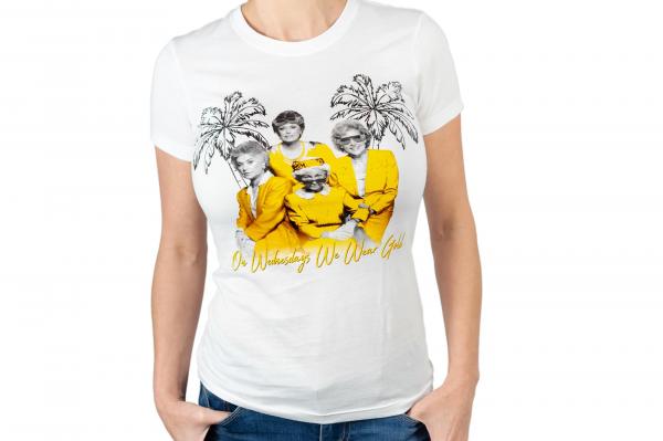 Golden Girls Gold Wednesday Womens White T-Shirt | SM