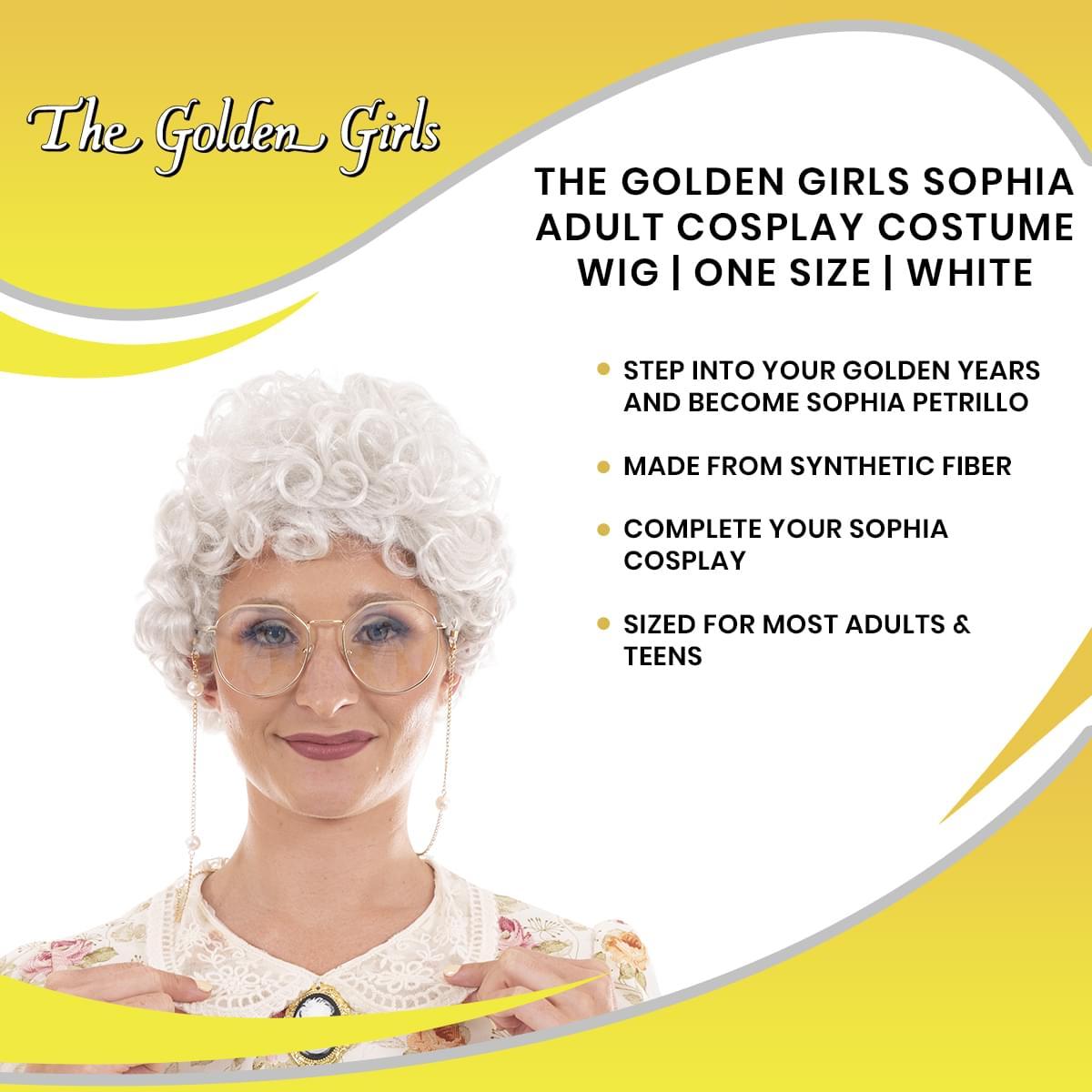 Golden Girls Sophia Adult Cosplay Costume Wig | White picture