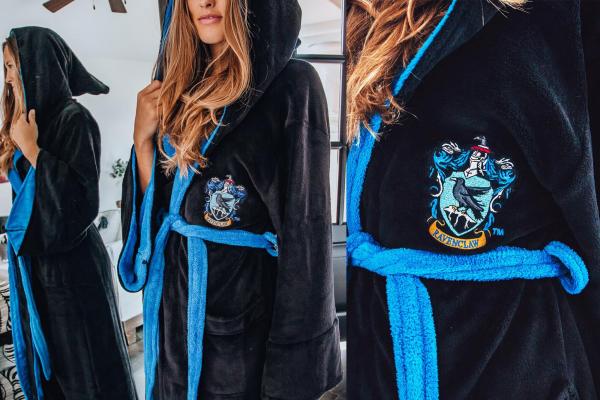 Harry Potter Ravenclaw Adult Hooded Fleece Robe picture