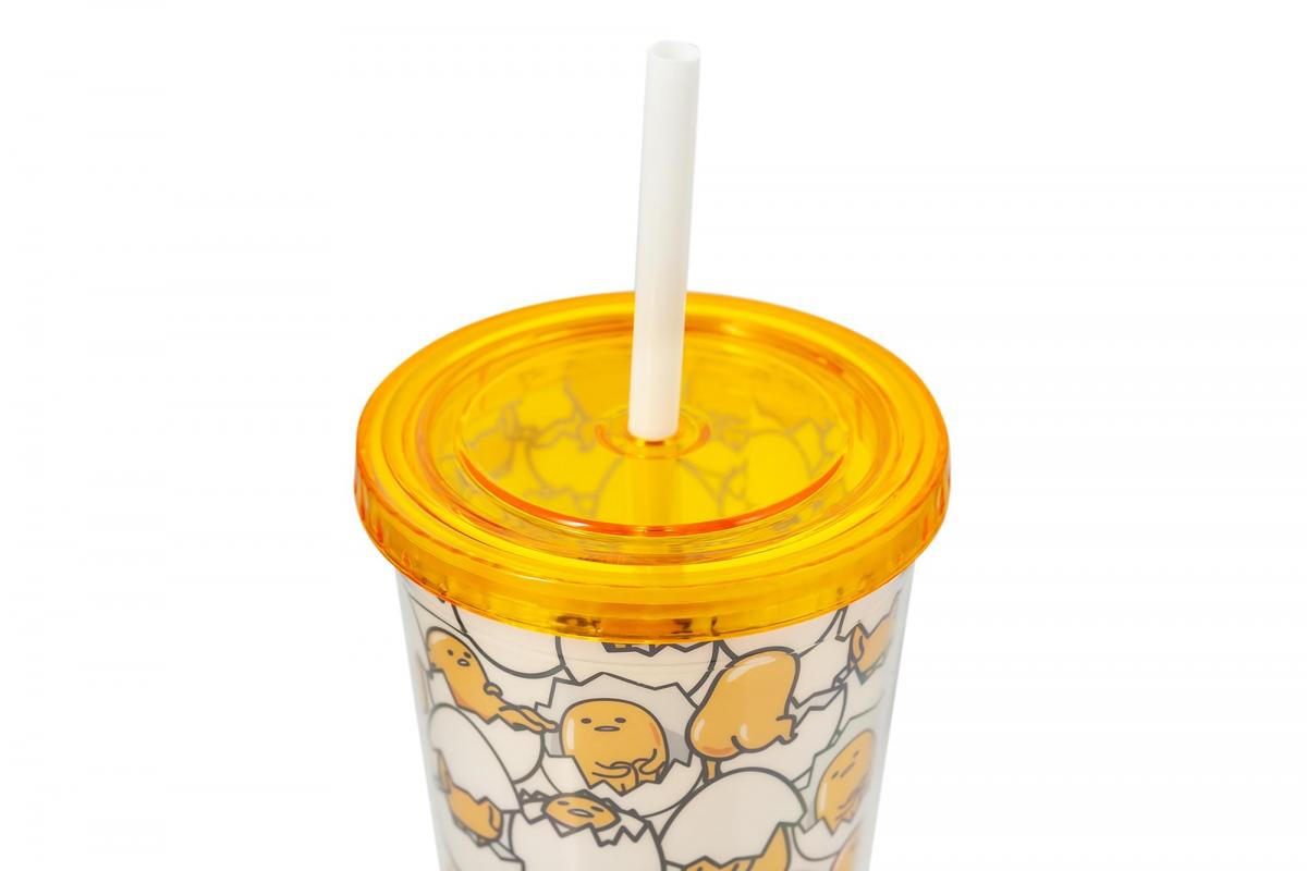 Gudetama 20 oz PVC Tumbler w/ Lid & Straw picture