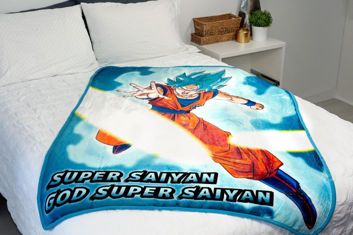 Dragon Ball Z Goku Super Saiyan Blue Fleece Throw Blanket picture