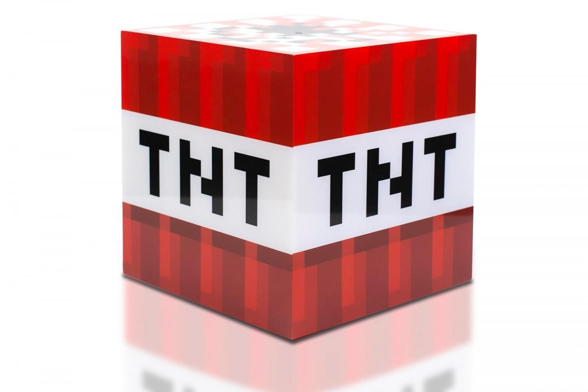 Minecraft TNT Block 6 Inch LED Mood Light Cube picture
