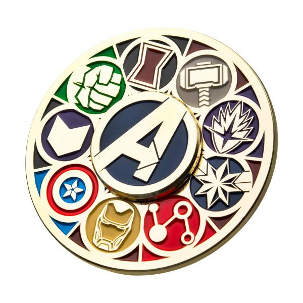 Marvel Avengers Hero Logos Exclusive Enamel Spinning Pin picture