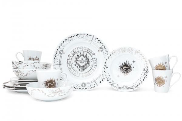 Harry Potter Marauders Map 16 Piece Dinnerware Set