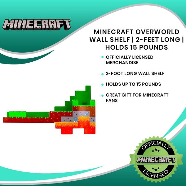 Minecraft Overworld Wall Shelf | 2 Feet Long | Holds 15lbs picture