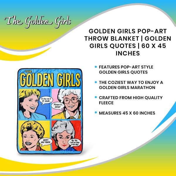 The Golden Girls Quotes 45 x 60 Inch Fleece Throw Blanket picture