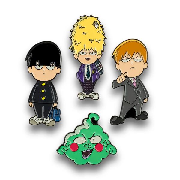 Mob Psycho 100 4-Piece Enamel Collector Pin Set picture