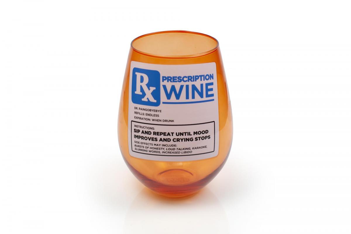 Rx Prescription Wine 30oz Stemless Wine Glass picture