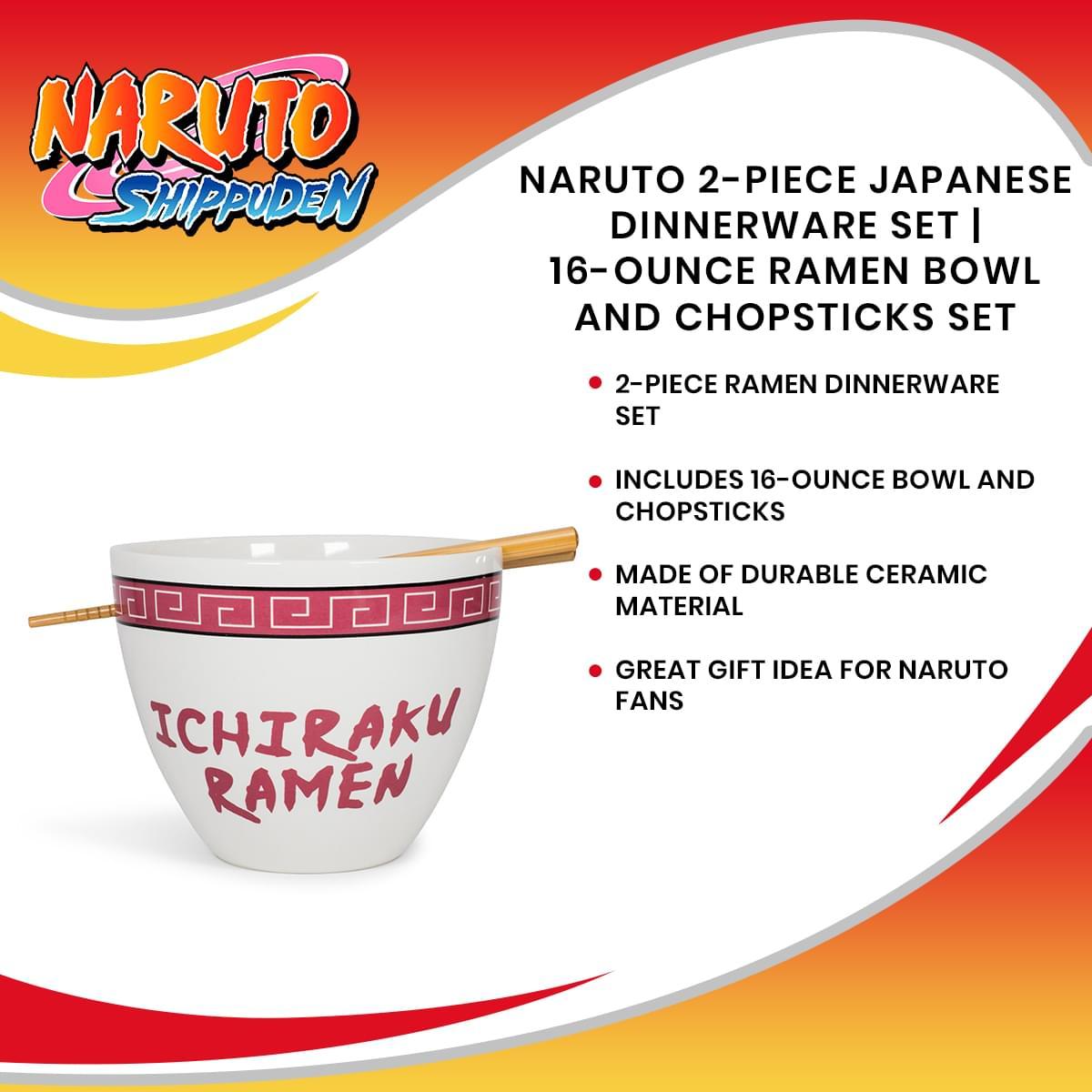 Naruto 16oz Ceramic Ramen Bowl with Chopsticks picture
